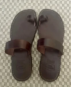 Bruine ledere sandalen