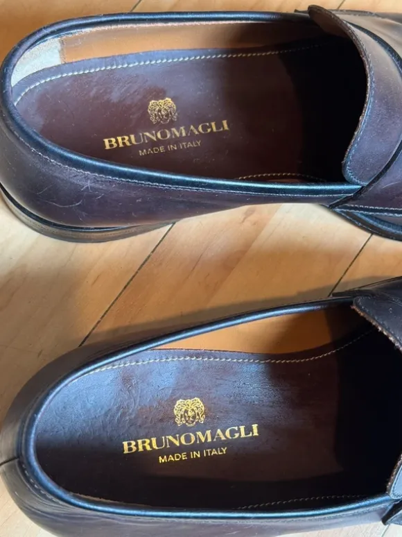 Bruno Magli Italian Leather Herren Loafer 8 Bordeaux