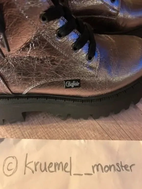 Buffalo ASPEN | Schnürstiefelette Plateau - pewter metallic