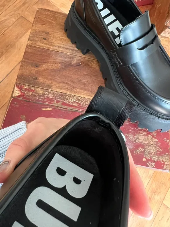 Buffalo Plateau Loafer schwarz Gr. 39 chunky Schuhe