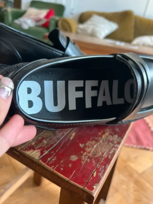 Buffalo Plateau Loafer schwarz Gr. 39 chunky Schuhe