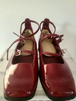 Burgundy Mary Janes