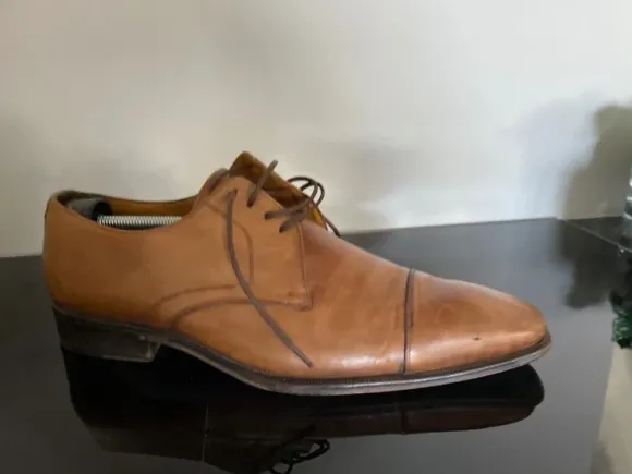 CANALI veterschoen, cognac, maat 45