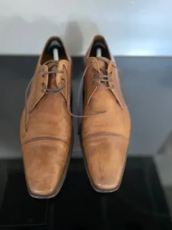 CANALI veterschoen, cognac, maat 45