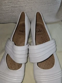 Caprice Leder-Halbschuhe Weiß Gr. 42
