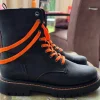 Catwalk - Boots mit orangen Akzenten - Gr. 39 - schwarz