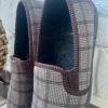 Chaussons homme confort à carreaux - Semelle rigide - Taille 44 - Neuve