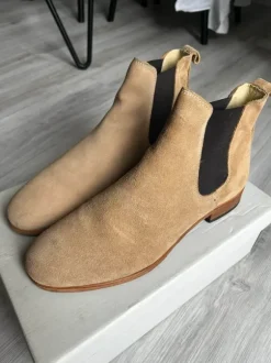 Chelsea Boots Wildleder | Sand/Beige | Gr. 43 | Handmade in Portugal
