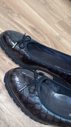Chunky Mokassins Leder Kroko-Optik Vibram sigle Made in Italy