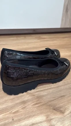 Chunky Mokassins Leder Kroko-Optik Vibram sigle Made in Italy