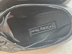 City Shoes Leder-Halbschuhe Gr. 41 Schwarz
