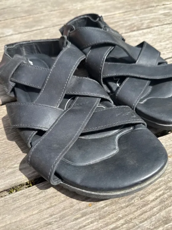 clarks leder sandalen