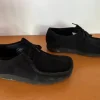 Clarks Wallabees 42 schwarz Wildleder Veloursleder