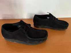 Clarks Wallabees 42 schwarz Wildleder Veloursleder