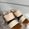 Clogs Pantoletten Leder beige Gr. 38 neu