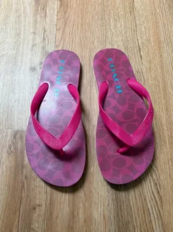 Coach Flip Flops Sandalen Damen Pink Türkis Badelatschen