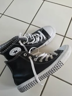 Converse Mission-V High Leder Black/White – Seltene Special Edition –