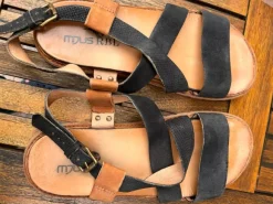 coole ledersandalen