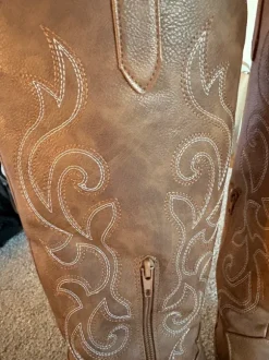 Cowboy Stiefel Boots Leder Optik braun