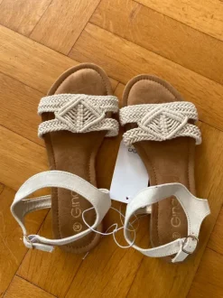 Creme farbene Gina Damen Sandalen Gr. 40