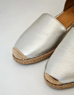 Damen -Espadrilles aus echtem Leder