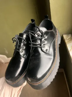 Damen Schuhe Oxford Schuhe Plattfirm Halbschuh