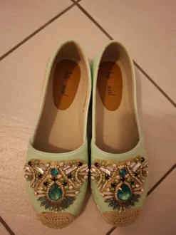 Damen-Espadrilles Marke Ani Pearl, mintgrün