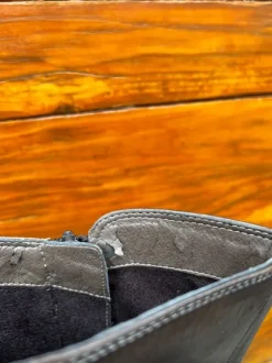 Damenstiefel braun, Lederoptik