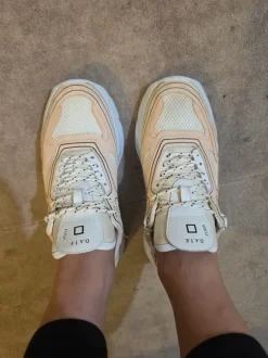 D.A.T.E fuga sneakers,cream & white, size 41.