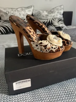 Dolce & Gabbana High Heel Pantoletten Leo Gr. 39 mit Box