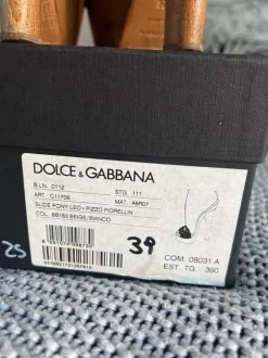 Dolce & Gabbana High Heel Pantoletten Leo Gr. 39 mit Box
