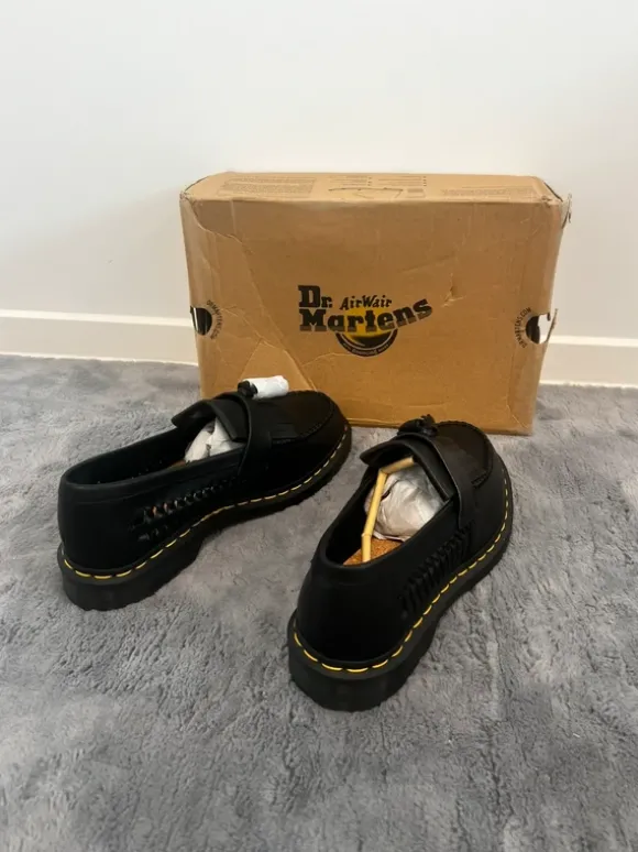 Dr. Martens Adrian Loafer Schwarz Leder Herren Gr. 44 Neu Ungetragen Original