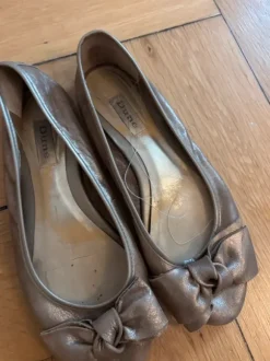 Dune Ballerinas, metallic-farbend, Gr. 39