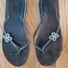 Echtleder Sandalen / Flip Flops, Gr. 37