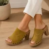 Echtleder Senfgelbe Sandalen von Gabor in 37,5