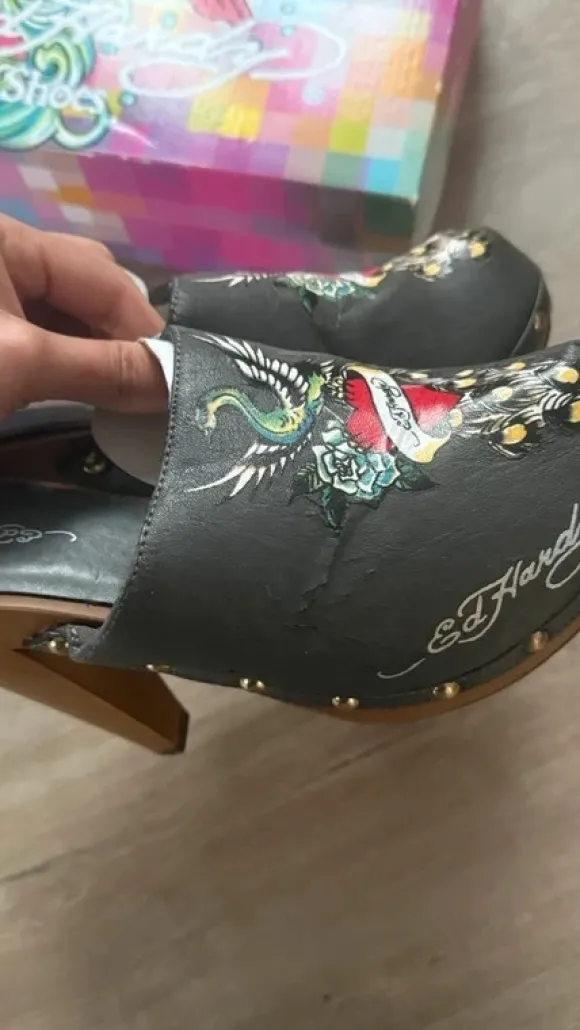 Ed Hardy heels Y2k Vintage