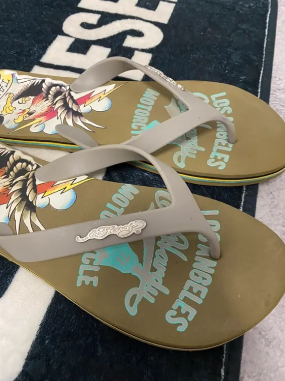 Ed Hardy Metal Logo Shoes Big Logo