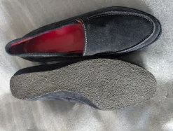 Edle Toni Gard Wildleder Slipper / Loafer/ Bootsschuhe Dunkelblau Gr. 36.5