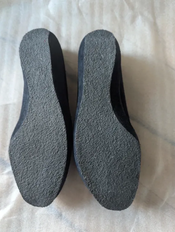 Edle Toni Gard Wildleder Slipper / Loafer/ Bootsschuhe Dunkelblau Gr. 36.5