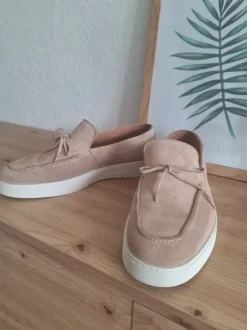 Edle Wildleder-Lofer in Beige