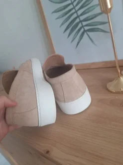 Edle Wildleder-Lofer in Beige