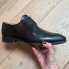 Ermenegildo Zegna Couture Lederschuhe Budapest Derby Schwarz Gr. 42,5 / 43