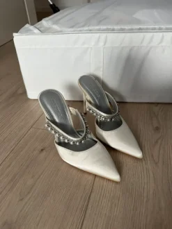 Escarpins beige blanc crème