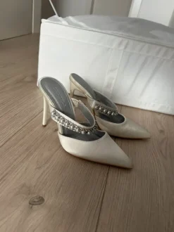 Escarpins beige blanc crème