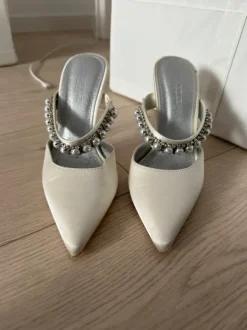 Escarpins beige blanc crème