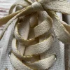 Espadrille in cream and gold