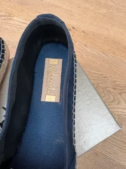 Espadrilles blau, Nubukleder, Gr. 40