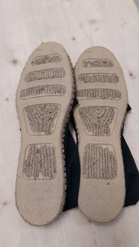 Espadrilles Größe 42, schwarz