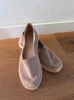 Espandrille Plateau Wildleder beige