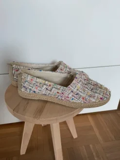 Espandrilles bunt mit Glitzer Gr. 37